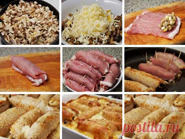 Рулетики мясные к праздничному столу