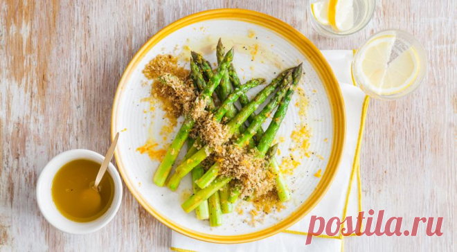 Готовится быстро, очень полезно и вкусно! Спаржа с лимонной заправкой — Фактор Вкуса