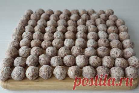 Фрикадельки: Заготовка полуфабрикатов в морозилку