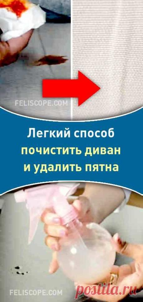 Легкий способ почистить диван и удалить пятна