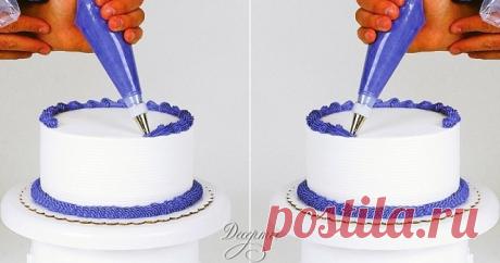 Крем для украшения торта, который отлично держит форму!
(Масляный, на швейцарской меренге)