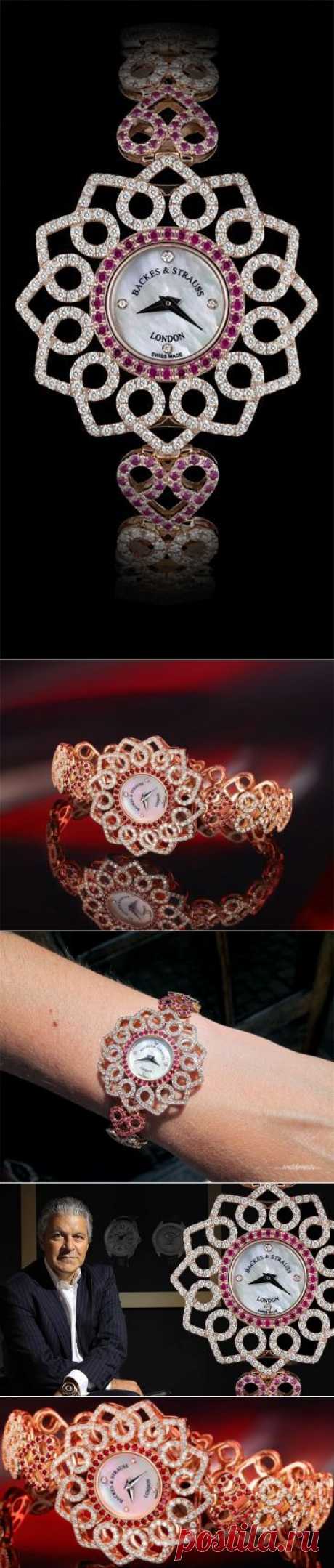 Настоящий шедевр женские часы Victoria Princess Red Heart от Backes &amp; Strauss, Часы