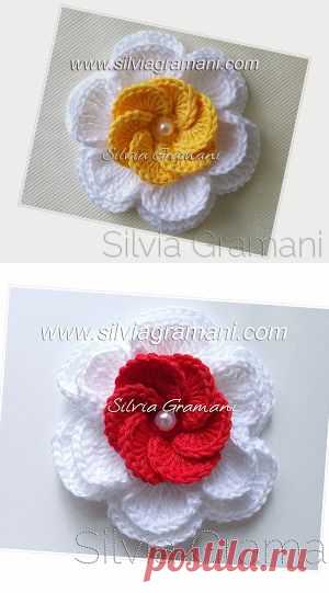 Сильвия Gramani крючком: PAP Цветочные вязание крючком Наложение - Часть первая