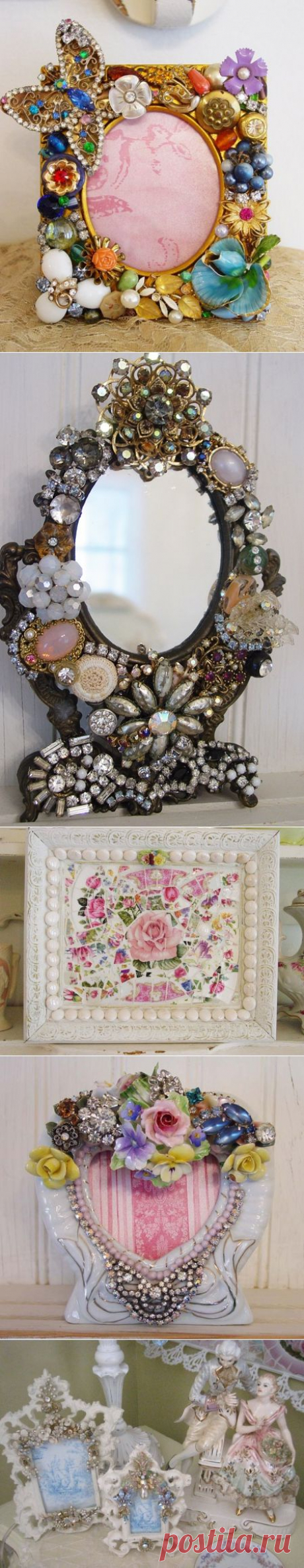 Vintage Jewelry Mirror and picture frames