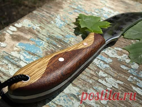 Рукоять из двух пород дерева для ножа своими руками