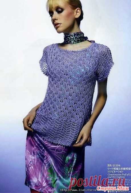 Ажурная кофточка спицами. - ВЯЗАНАЯ МОДА+ ДЛЯ НЕМОДЕЛЬНЫХ ДАМ - Страна Мам