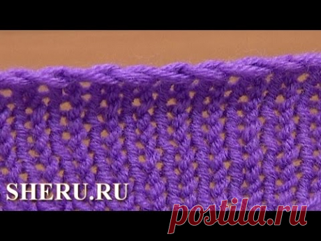 Вязание Урок 7 способ 5 из 12 Закрытие методом протягивания с провязыванием изнаночных