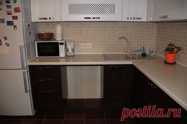 Кухня: объединили с гостиной, потому что очень любим принимать гостей