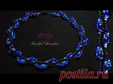How To Make Designer  Necklace At Home | DIY | Unique Necklace | Beaded Necklace