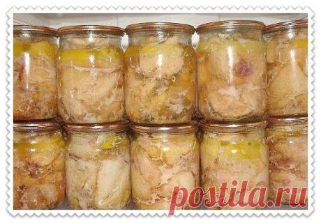 Тушёнка из курицы в домашних условиях на зиму: в кастрюле, в стеклянной банке, в духовке и пр. Рецепты для каждой хозяйки