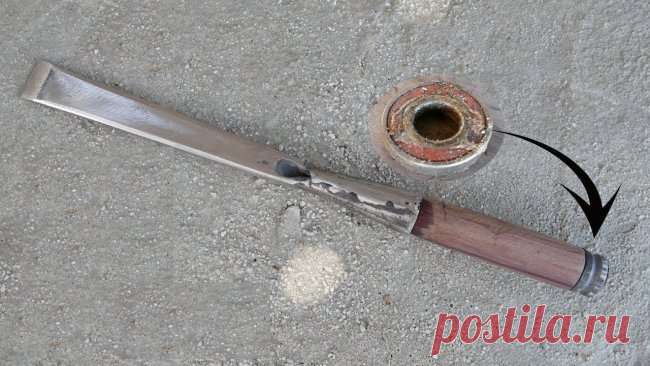 Массивная стамеска из рессоры простыми инструментами