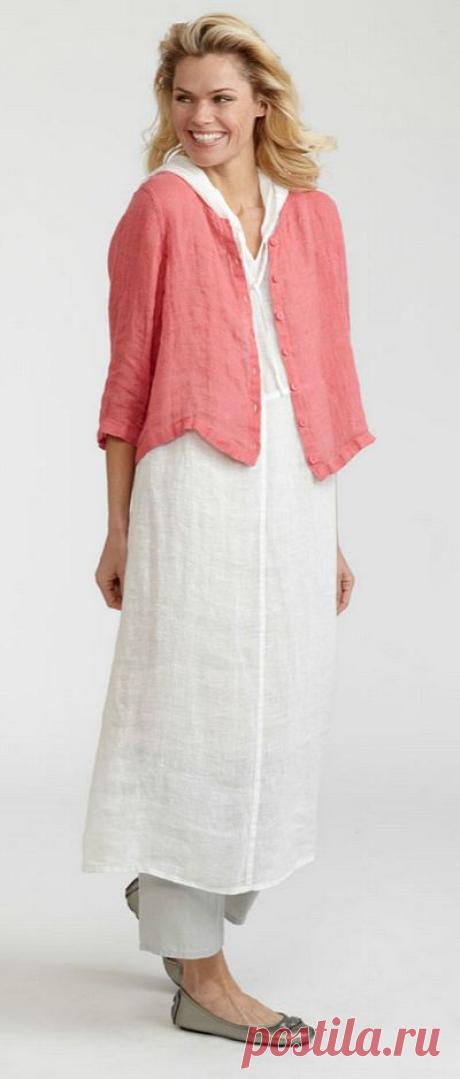 (6) Gidget's flax apparel, linen clothing and all cotton clothing:  3/4 Cardi, Sunshine Flax 2012, sun12-34Cardi - via https://bit.ly/epinner