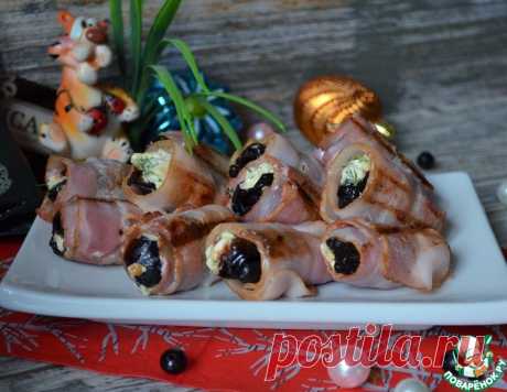 Чернослив с орехами и сыром в беконе – кулинарный рецепт