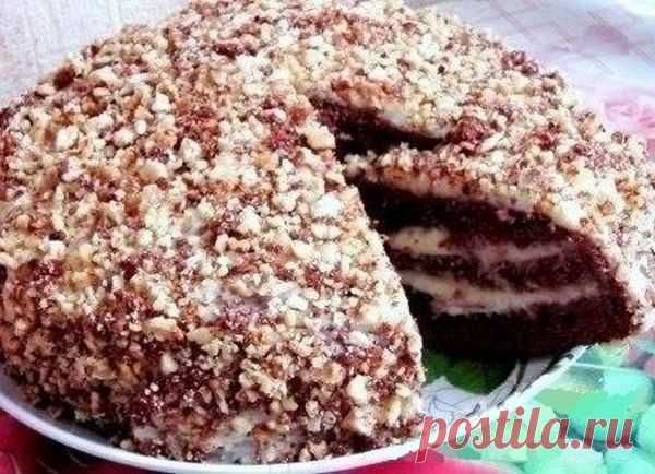 Шоколадный торт на кефире | Вкусный каприз.
