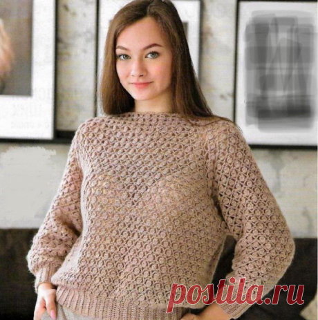 Ажурный джемпер крючком: невесомость и стиль в каждой петле | Вязание идеи для вдохновения | Дзен
