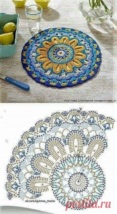 Симпатичная салфетка + схема.