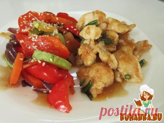 Рецепт: Курица с овощами по восточному