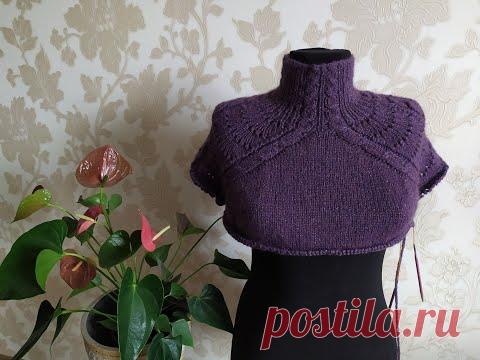 Свитер спицами "Аметист". Часть 3. Кокетка, росток, подрезы.