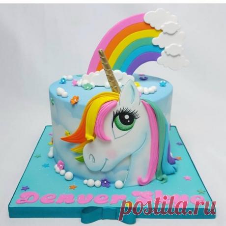 Торт в виде единорога (63 фото)