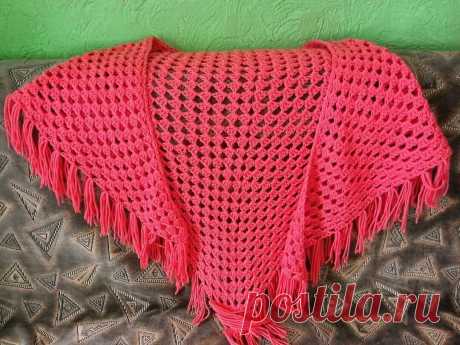 Как по маслу: шаль, которую можно связать за 1 день | Рукоделие в жизнь Пульс Mail.ru Вязание шали