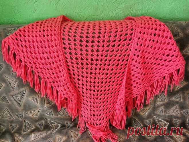 Как по маслу: шаль, которую можно связать за 1 день | Рукоделие в жизнь Пульс Mail.ru Вязание шали