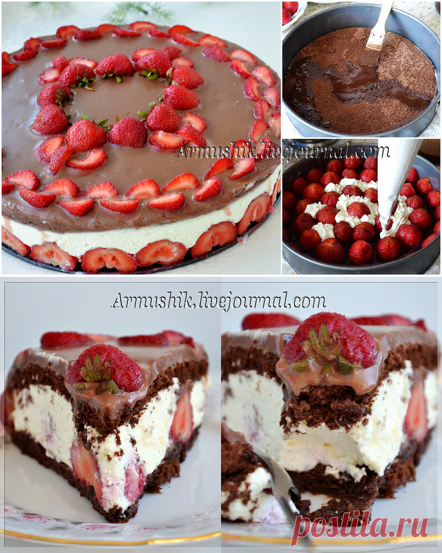 Торт "Клубника в шоколаде"