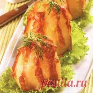 КАРТОФЕЛЬ ЗАПЕЧЕННЫЙ В ФОЛЬГЕ С СЫРОМ И ВЕТЧИНОЙ - МирТесен