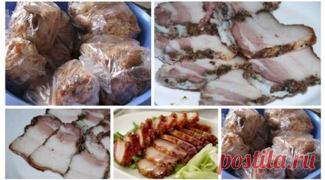 Готовим сало в пакете. Ну очень вкусно Ингредиенты: свиная грудинка-1.5кг. чеснок-1-2головки. чёрный перец крупного помола приправа для свинины соль...