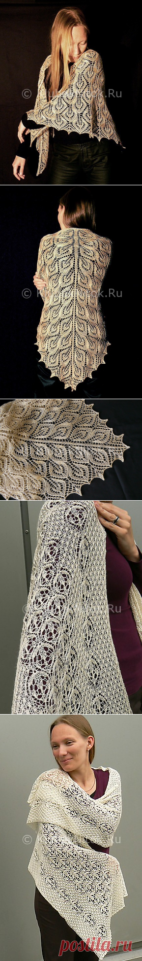 Шаль и палантин спицами | Вязание спицами | Вязание спицами и крючком. Схемы вязания.