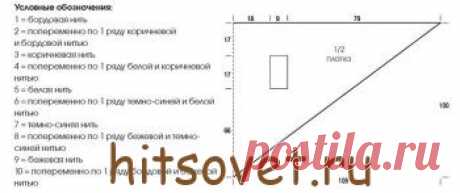 Шаль жилет крючком схема