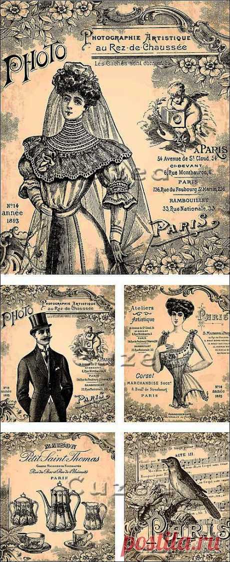 Векторный клипарт винтажных постеров / Retro photo posters in vector » Клипарт