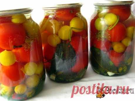 Маринованные помидоры с алычой (без уксуса) фото рецепт приготовления