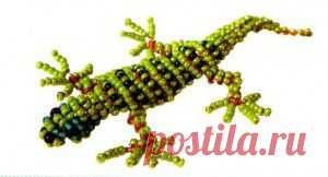 Ящерица из бисера | Женское хобби