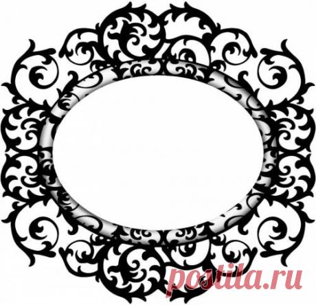Рамки - Черно-белая рамка картинки фото анимации рисунки гифки - Черные скачать