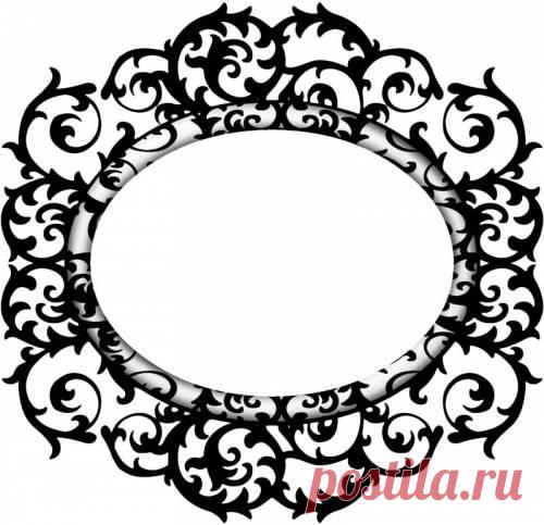 Рамки - Черно-белая рамка картинки фото анимации рисунки гифки - Черные скачать