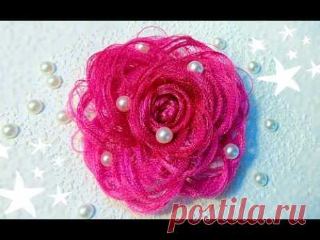 Цветок из ткани своими руками МК / Flower from fabric hande made
