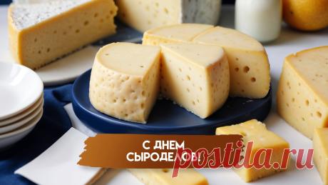 С праздником! Пусть ваши сыры всегда будут самыми вкусными, а мастерство только растет! Открытки на День сыроделов!