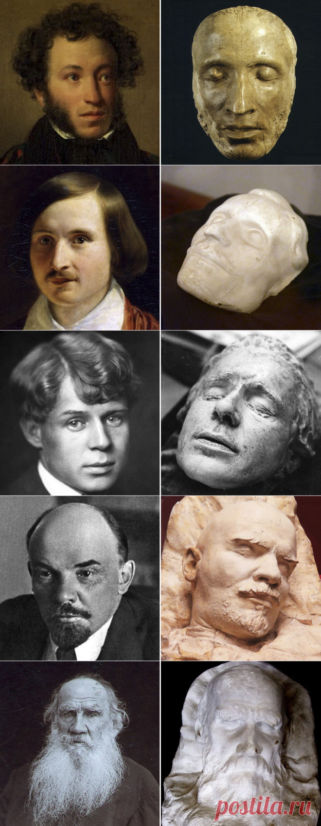 Посмертные маски великих людей / Моя Планета