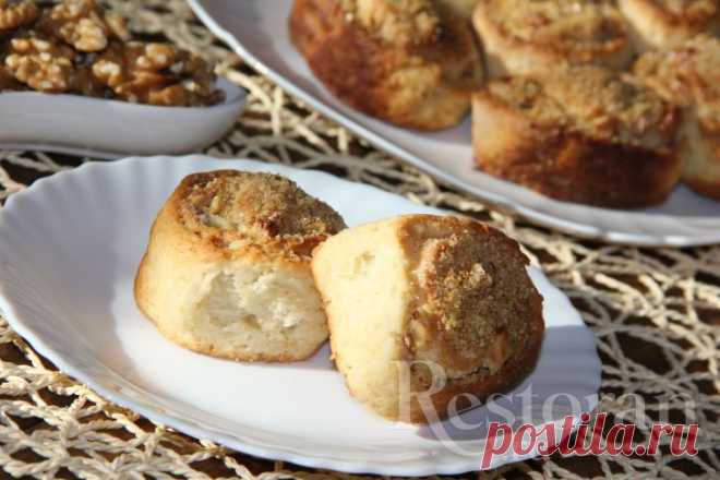 Творожные улитки с ореховой начинкой
