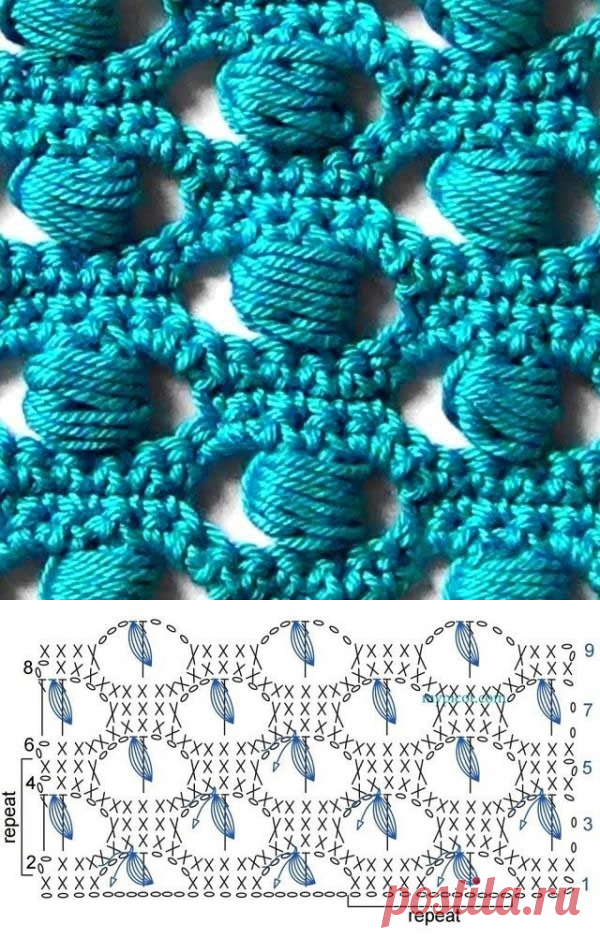 Красивый узор крючком
