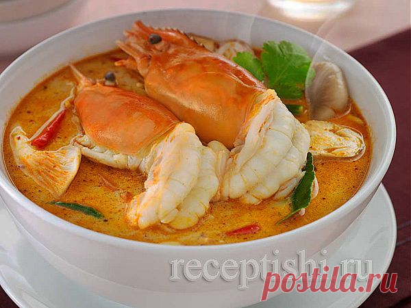 Суп том ям с креветками | Кулинарные рецепты с фото на Рецептыши.ру