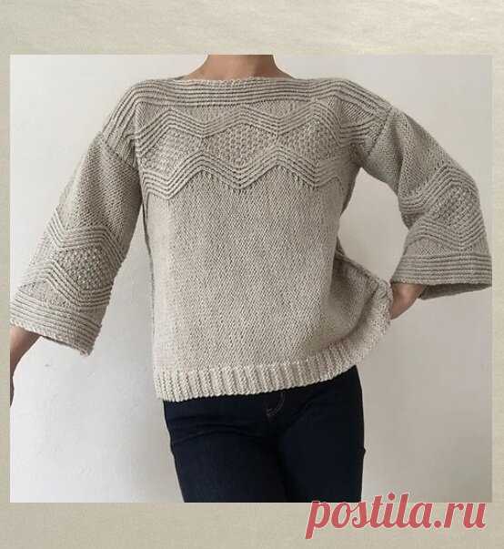 Свитер с круговой кокеткой от японского дизайнера (+описание на русском языке) | Хобби и развлечения | Яндекс Дзен