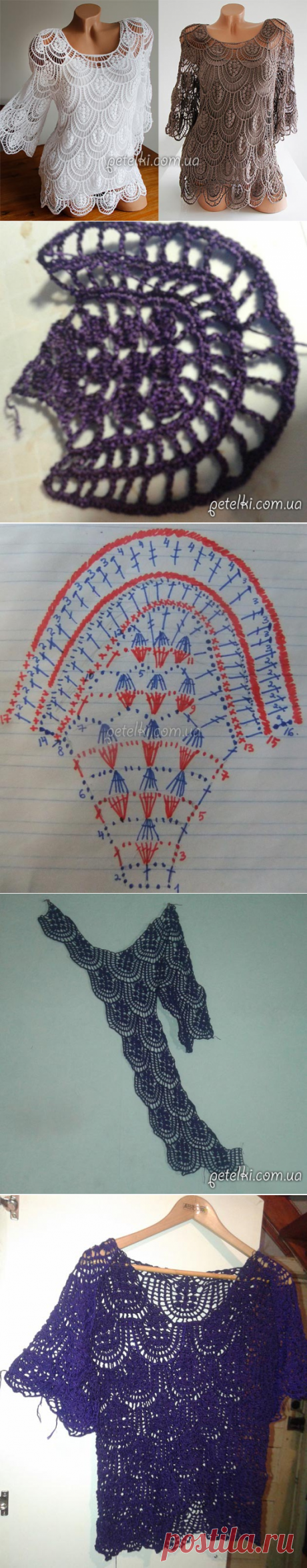 Туника Невозможное возможно по схеме Юлии Поповой