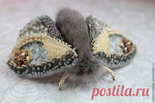 Купить брошь мотылек с норкой 