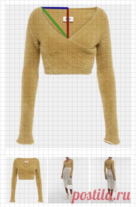 V-горловина в вязаных моделях | Ольга Кондратьева (WickedLynx) | Дзен