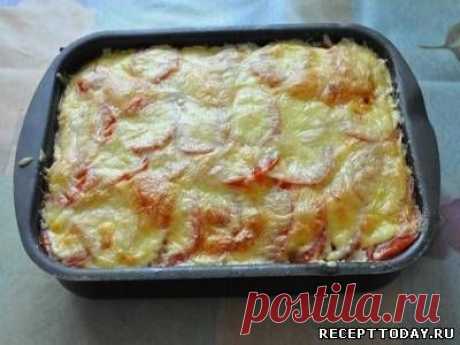 Рецепт: Запеканка с фаршем и кабачками