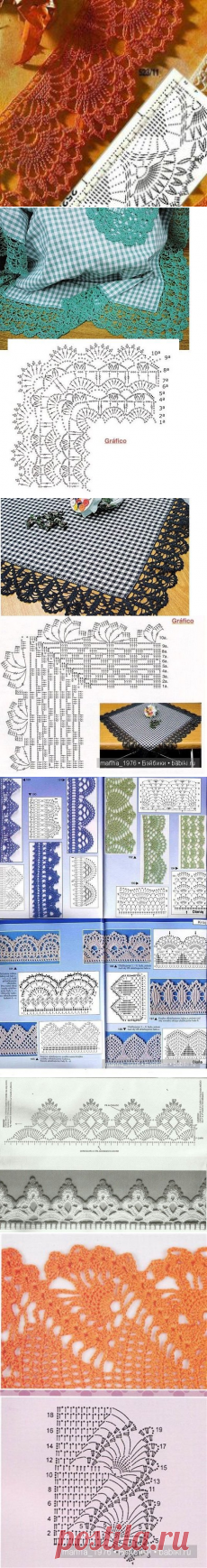 Красивая кайма крючком / Вязание для кукол / Бэйбики. Куклы фото. Одежда для кукол