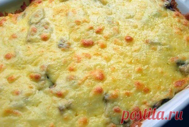 Куриная запеканка с овощами и сметаной