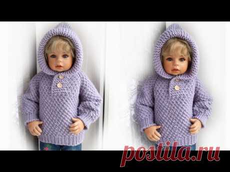 Детская кофта спицами Росток Реглан мастер-класс/children's sweater