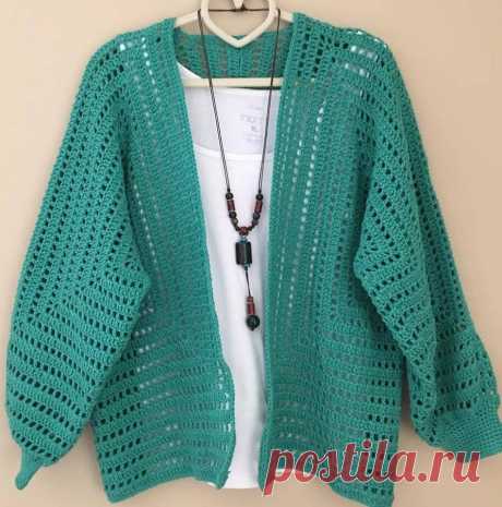 Оригинальный жакет из шестиугольников, крючком. Схемы. / knittingideas.ru/